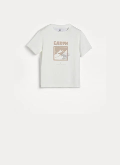 Тишърт с принт Brunello Cucinelli Kids 8-10