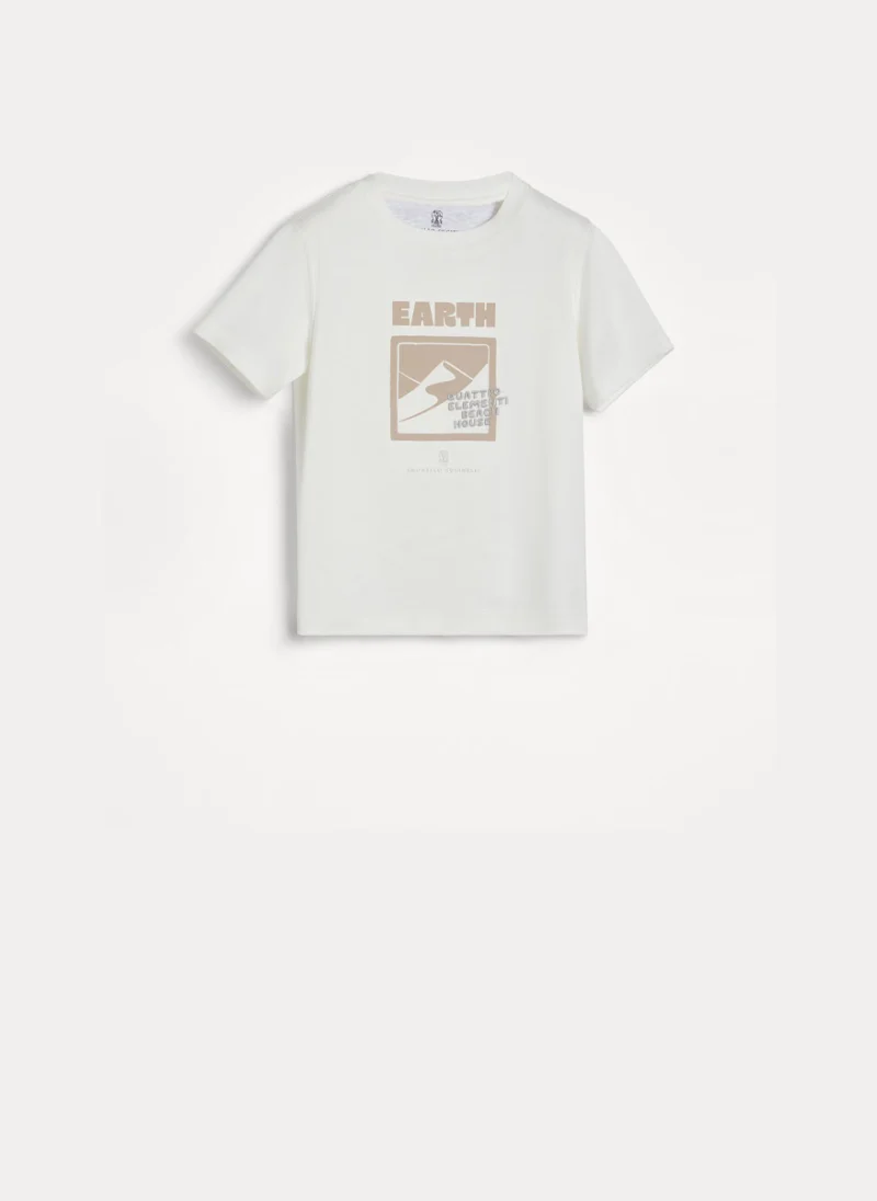 Тишърт с принт Brunello Cucinelli Kids 8-10