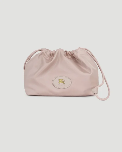 Reversible Horseshoe Drawstring Pouch in Pink