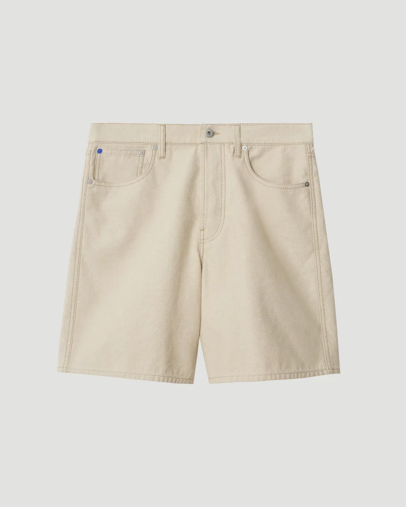 EKD Denim Shorts in Alabaster