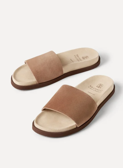 Велурени чехли Brunello Cucinelli — снимка 3