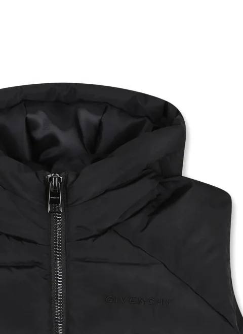 Капитониран елек с качулка Givenchy Kids — снимка 3