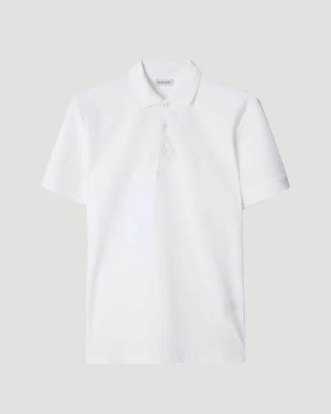 Cotton Polo Shirt in White