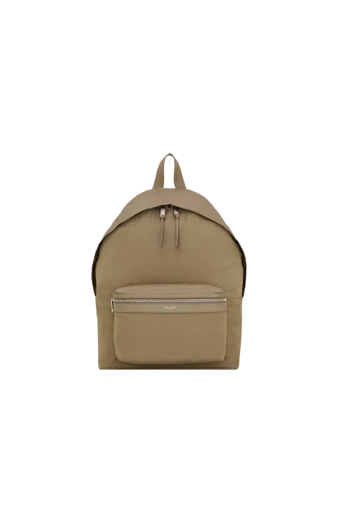 City Backpack in Nylon Ripstop and Leather