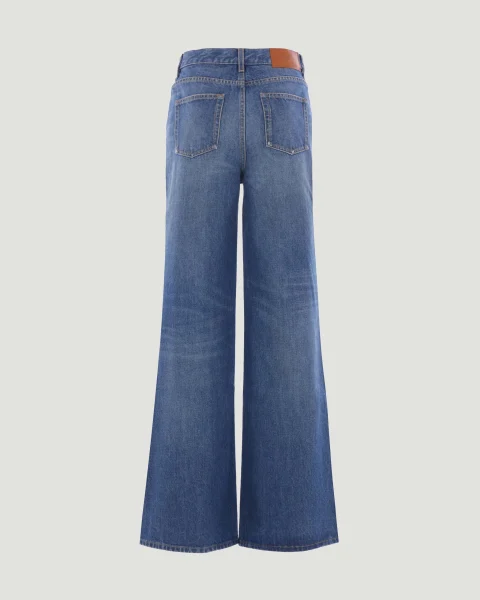 High-Rise Flare Jeans in Denim — снимка 2