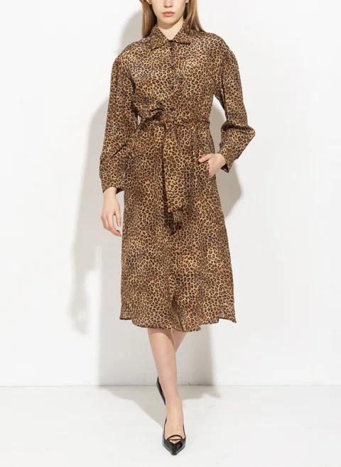 Рокля-риза от копринен креп Weekend Max Mara Wkddolmen