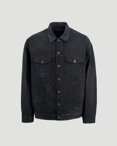 Hand Drawn BB Icon Oversized Jacket in Black