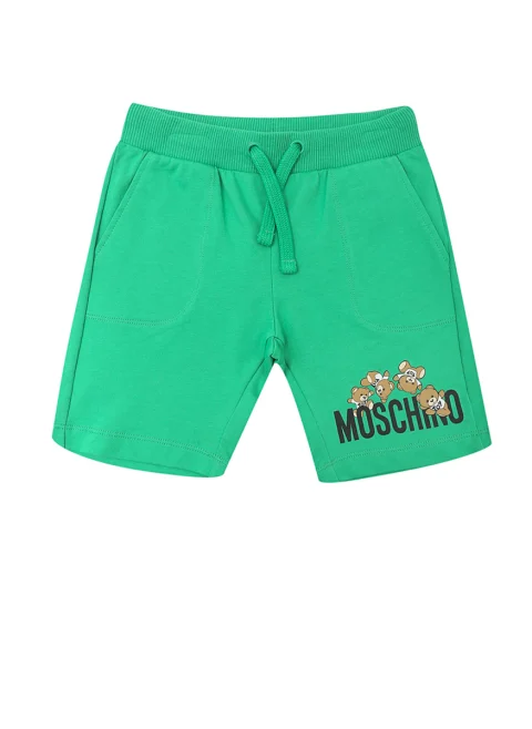 Къс панталон с лого принт Moschino Kids