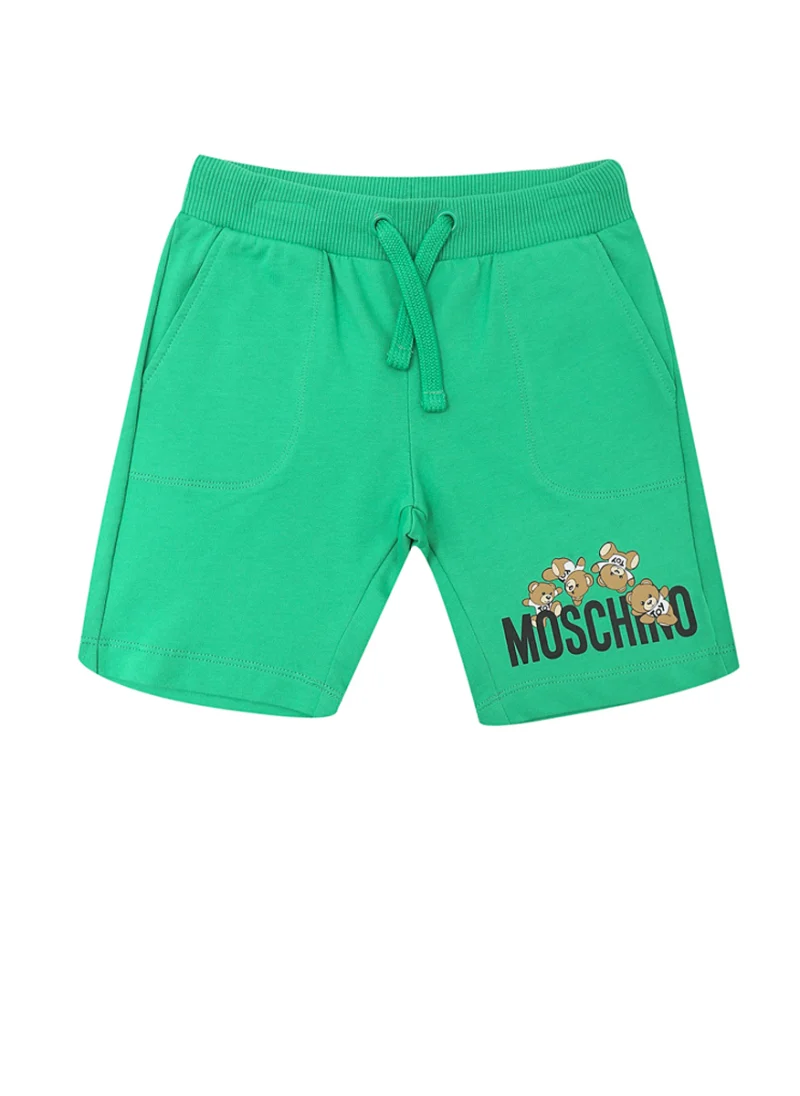 Къс панталон с лого принт Moschino Kids