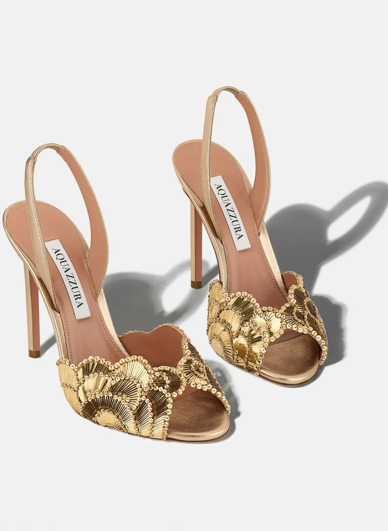Сандали с пайети 'Ce Soir' Aquazzura — снимка 3
