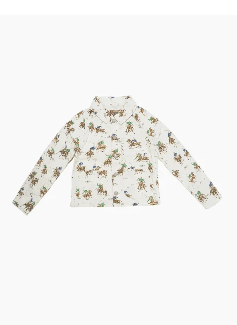 Яке от деним с принт Ralph Lauren Kids 7-16