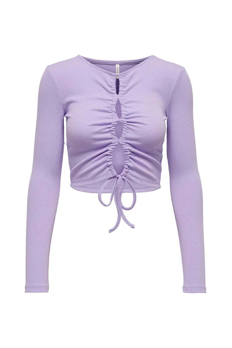 Top Onltrina L/S Rib Top Box Jrs 15284979 15-3716 TCX purple rose