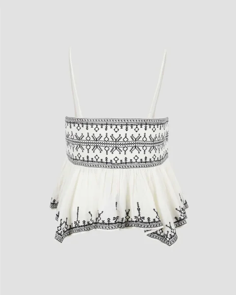 Piyae Top in Ecru — снимка 2