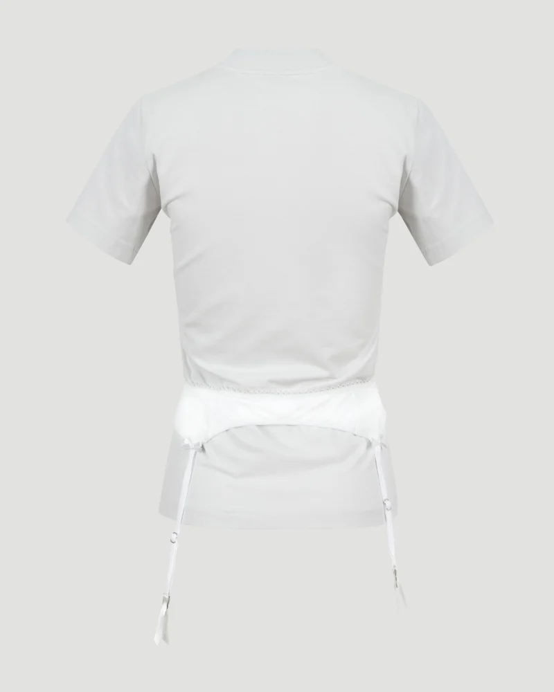 Lingerie T-Shirt in Dirty White — снимка 3