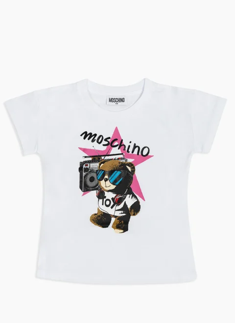 Комплект с принт 'Radio On Teddy Bear' Moschino Kids — снимка 3