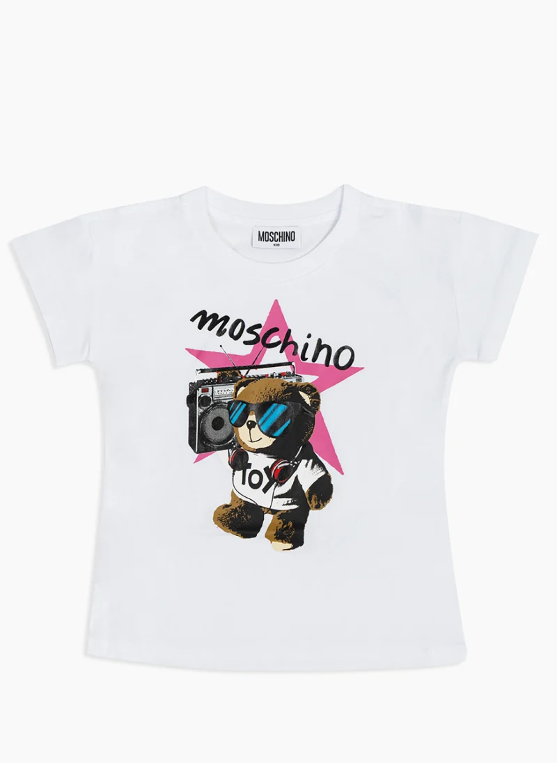 Комплект с принт 'Radio On Teddy Bear' Moschino Kids — снимка 3