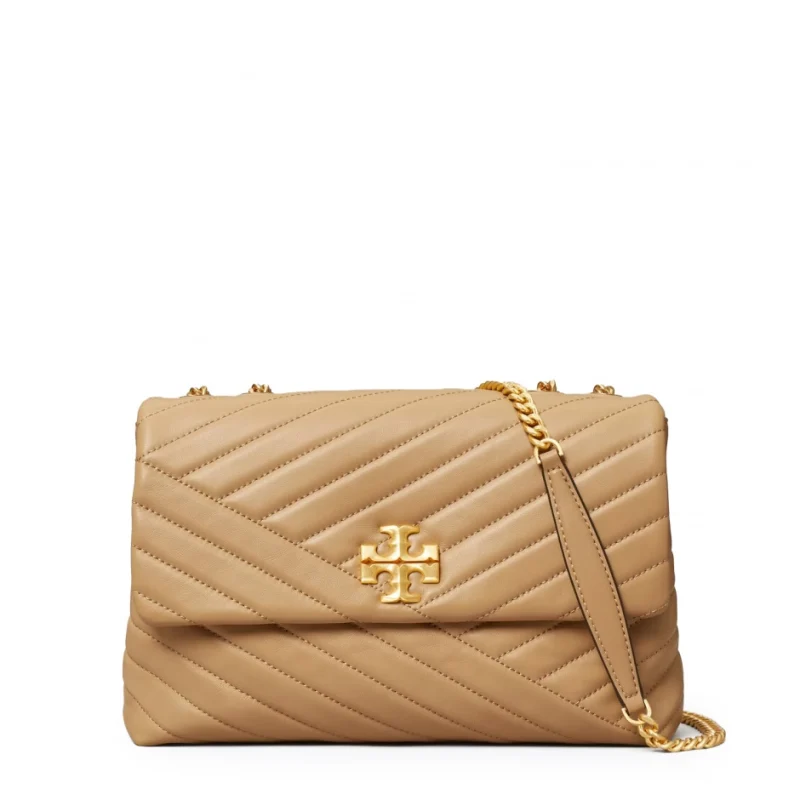 Дамска бежова чанта KIRA CHEVRON TORY BURCH