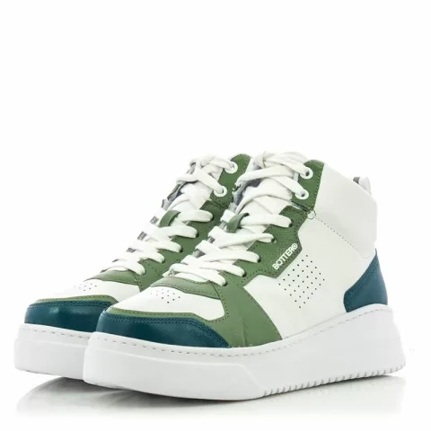Дамски Сникърс BOTTERO – 346005 BRANCO/VERDE — снимка 3