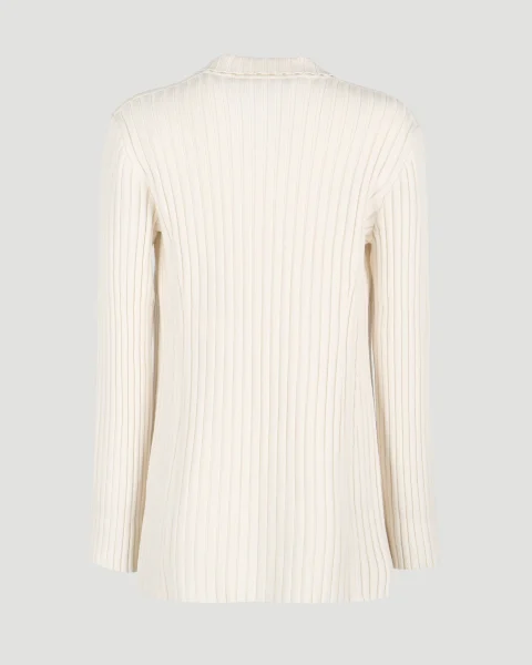 Knitted Cardigan in Cream — снимка 3