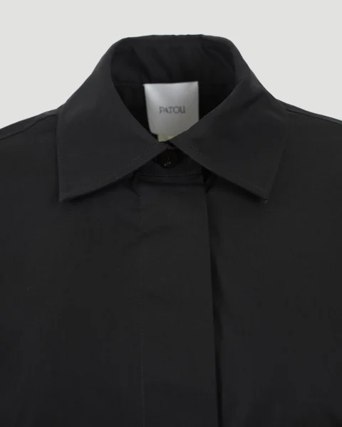 Mini Shirt Dress in Black — снимка 3