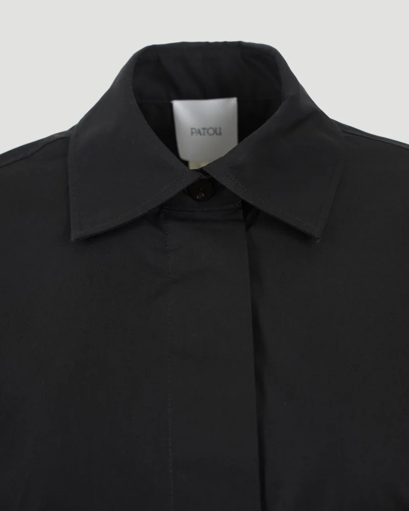 Mini Shirt Dress in Black — снимка 3