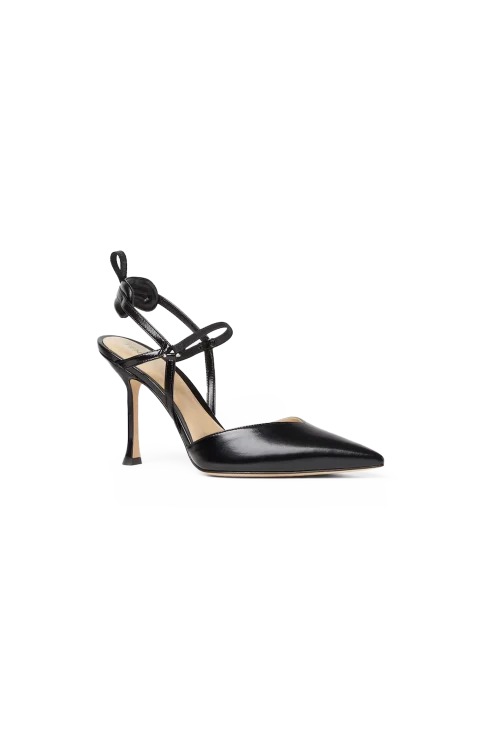 Very Colibrì Leather Slingback Pumps in Black — снимка 2