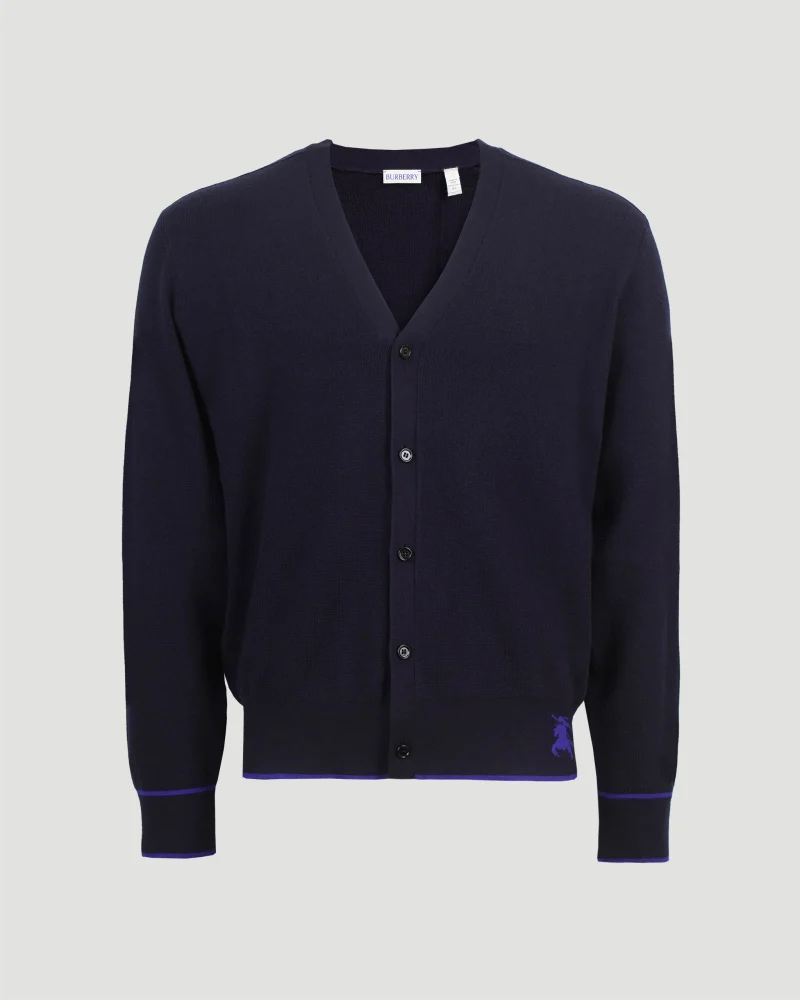 Navy Cardigan in Wool