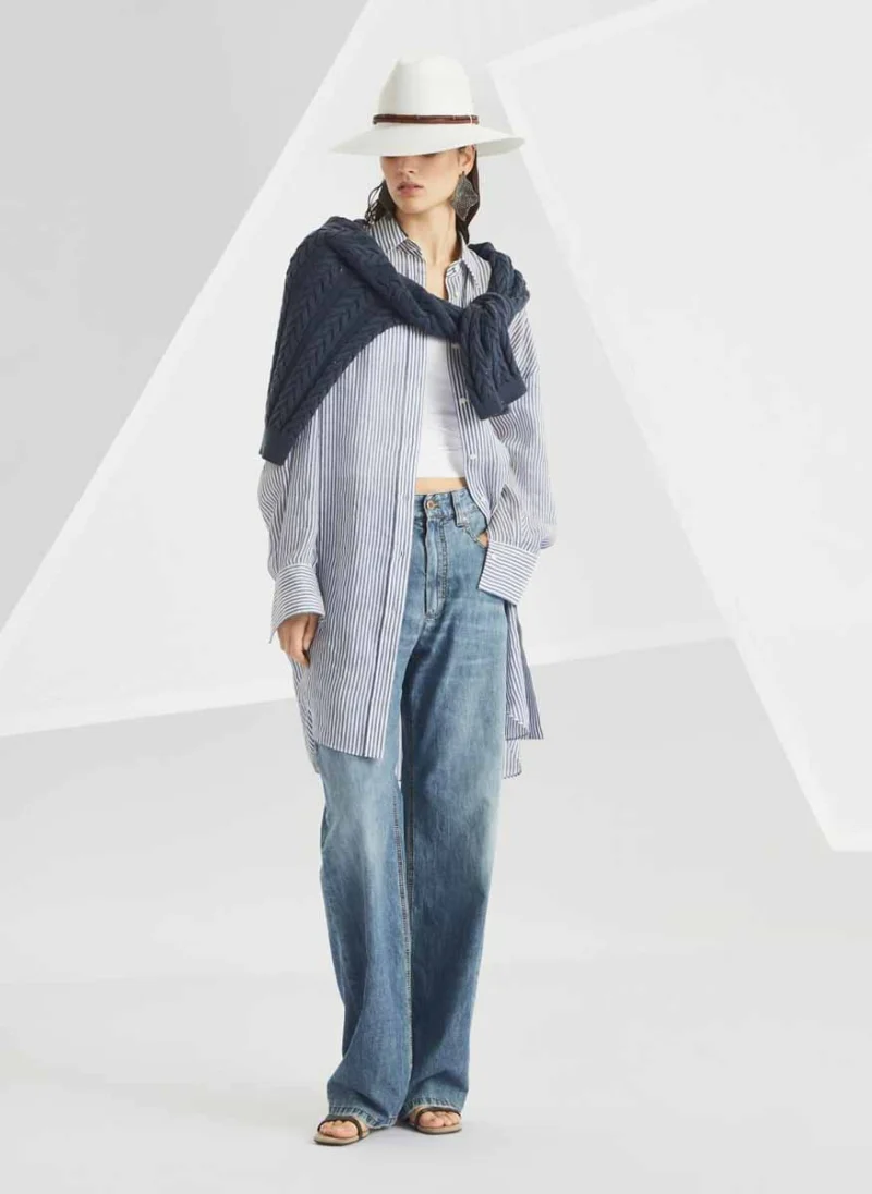 Деним 'Vintage look' Brunello Cucinelli — снимка 10