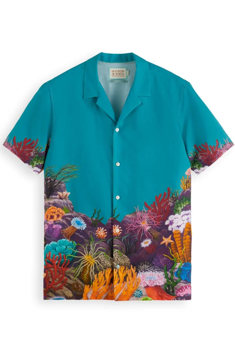 Риза Placement Print Tencel 175718 SC7195 seanery