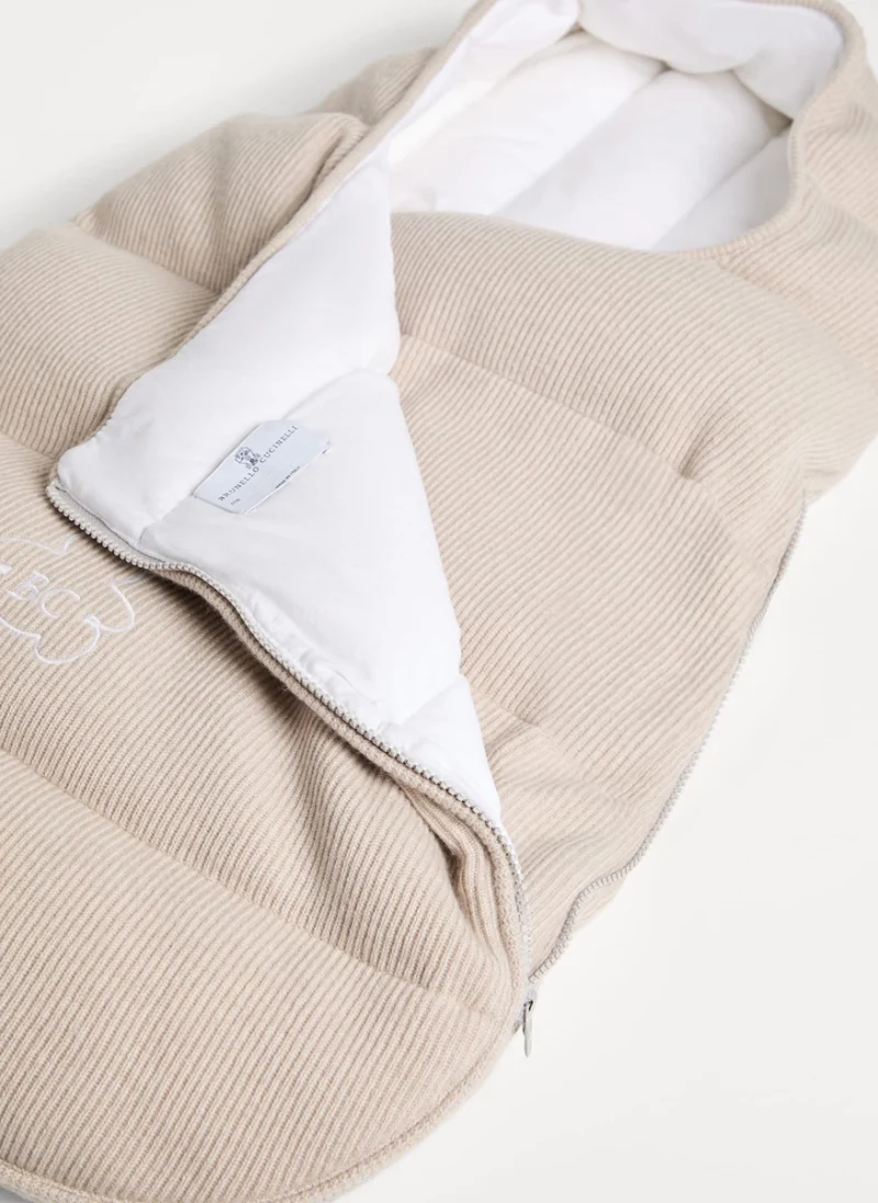 Спален чувал от фино плетиво Brunello Cucinelli Kids M-L — снимка 2