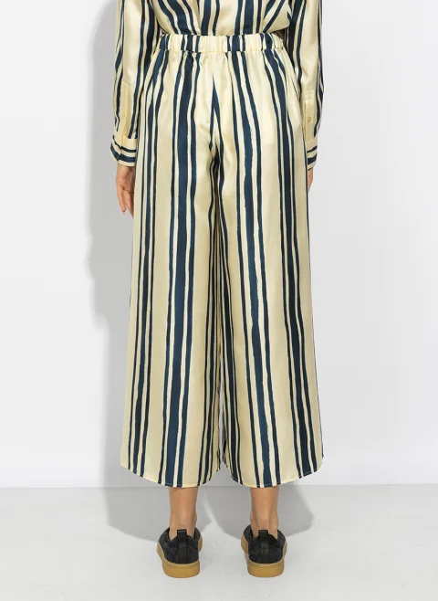 Панталон с раиран десен Weekend Max Mara Wkdtortona — снимка 3