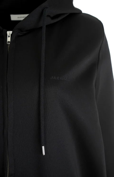 Jamon Elongated Hoodie in Black — снимка 2