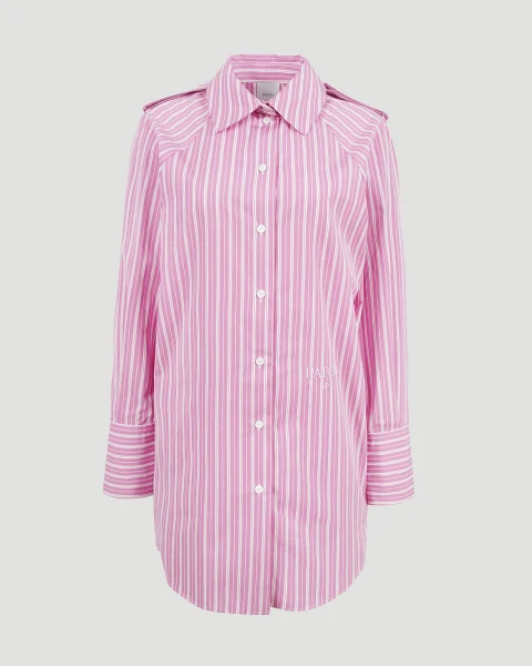 Striped Shirt Dress in Pink — снимка 6