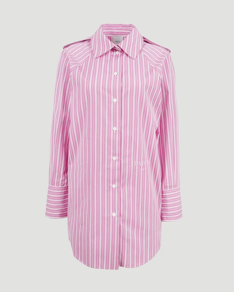Striped Shirt Dress in Pink — снимка 6