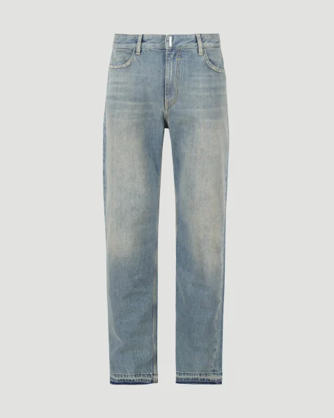 Jeans in Washed Denim