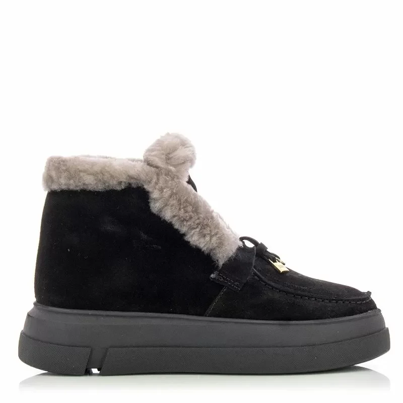 Дамски Равни Боти CARLO FABIANI – 109414 BLACK SUEDE