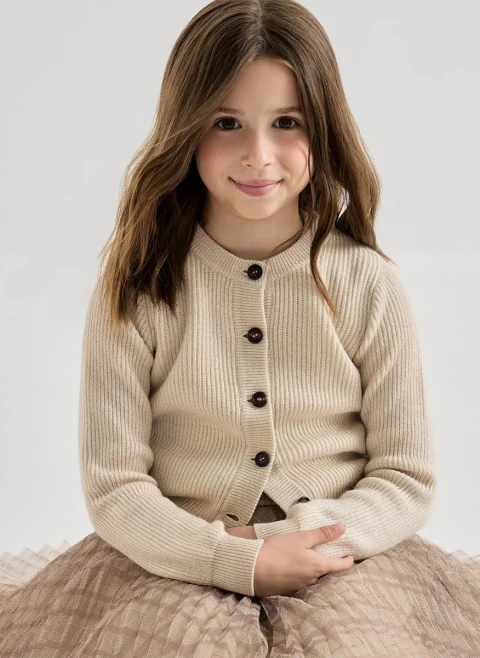 Жилетка от кашмир с 'English rib' дизайн Brunello Cucinelli Kids 8-10 — снимка 4