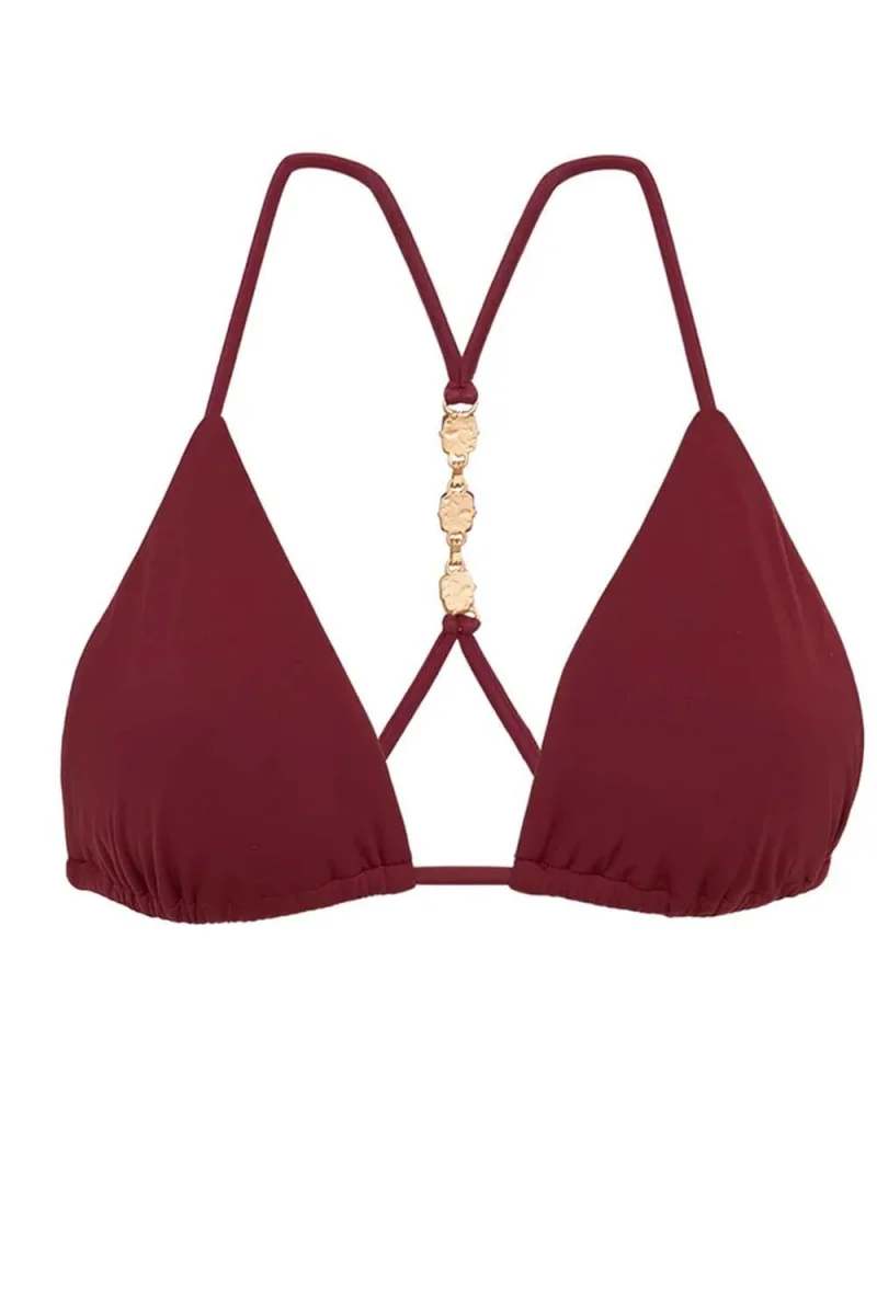 Bikini Top Solid Martha Tri Tback Top 085-773-021 purple