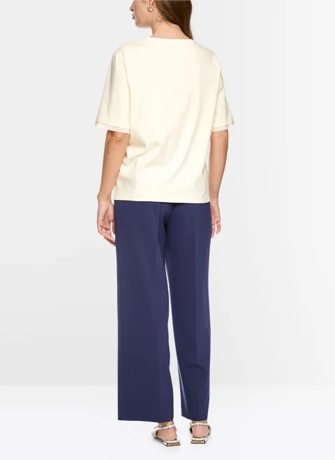 Тишърт с 'cut-out' детайл Marc Cain Collections — снимка 9