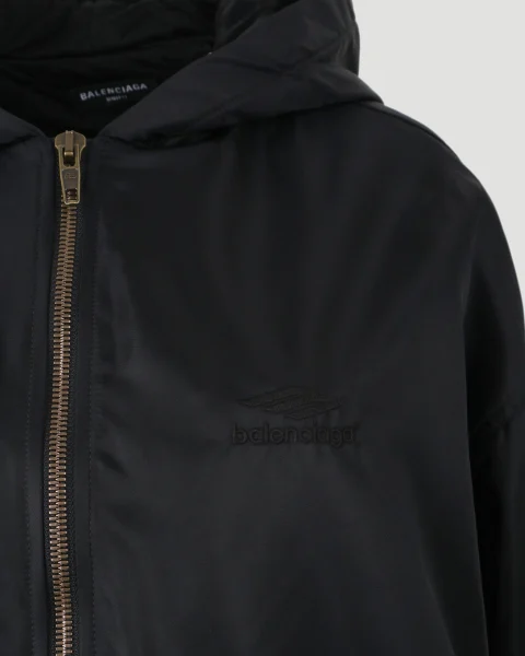 Black Hooded Jacket — снимка 5