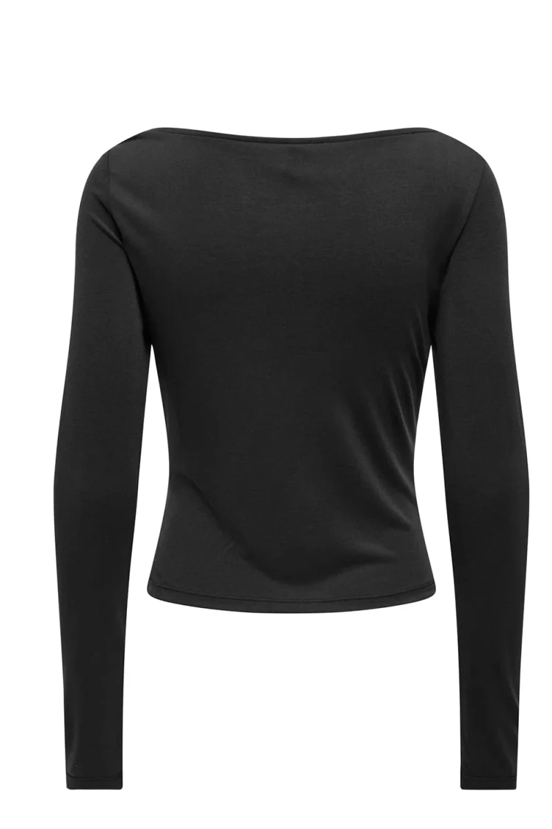 Top Onlhannah L/S Metal 15377136 C-N10 black — снимка 2