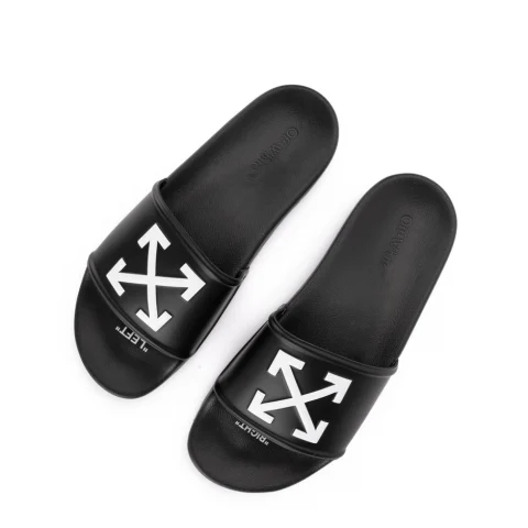 Мъжки черни чехли OFF-WHITE — снимка 4