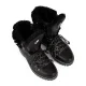 Дамски черни боти с вълна New Italia Shoes — снимка 6