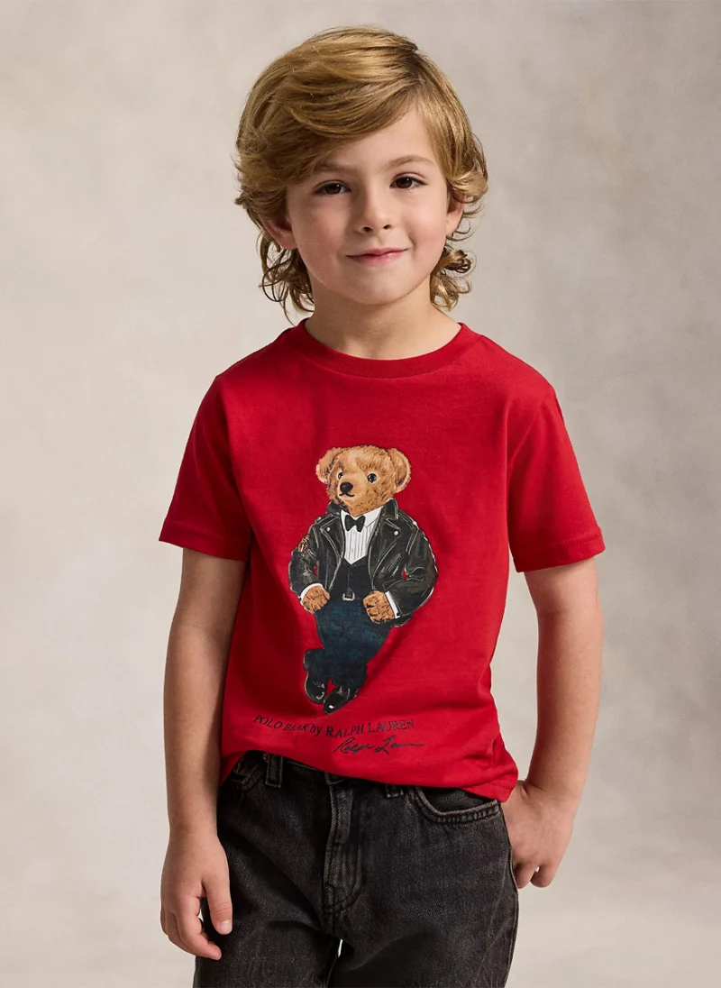 Тишърт с принт 'Polo Bear' Ralph Lauren Kids 2-7