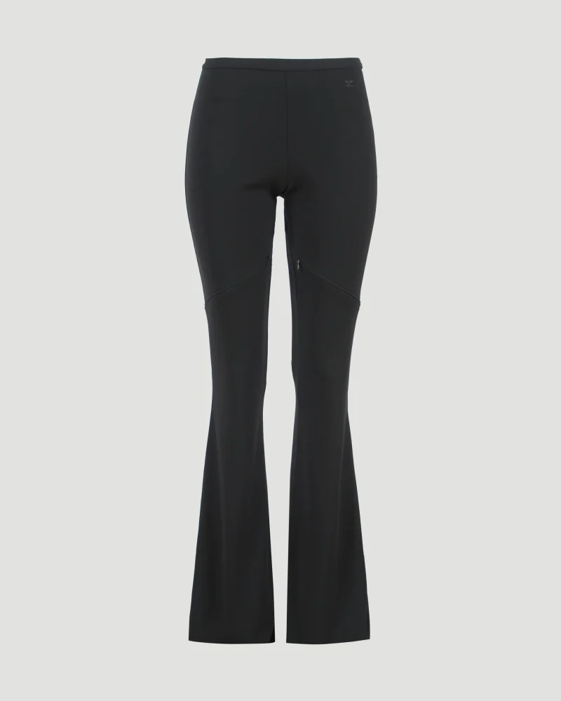 Ellipse Zipped Crepe Jersey Bootcut Pants