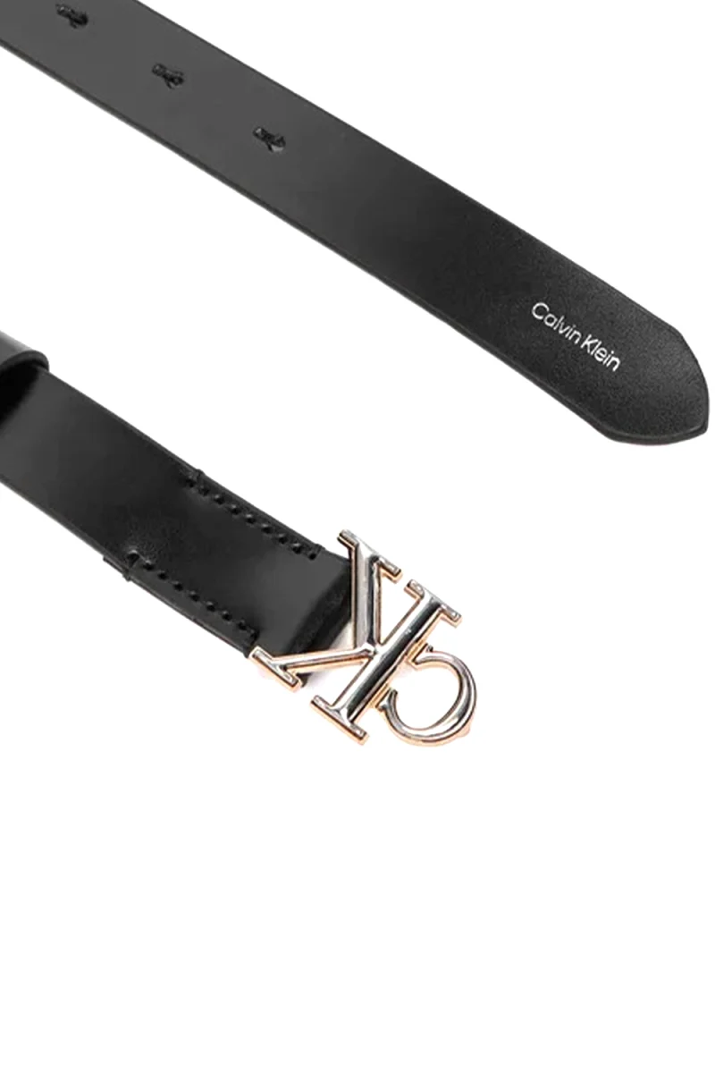 Колан Round Ck 2Color Buckle Smooth LV04F7132G VF6 ck black/two tone — снимка 2
