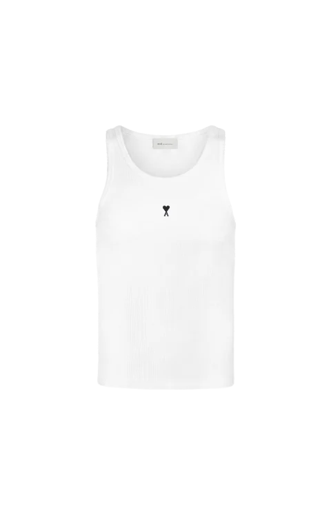 White Cotton Ami de Coeur Tanktop