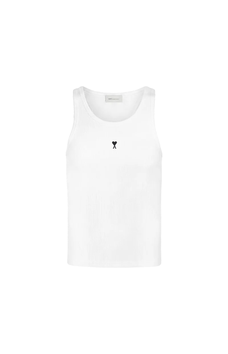White Cotton Ami de Coeur Tanktop