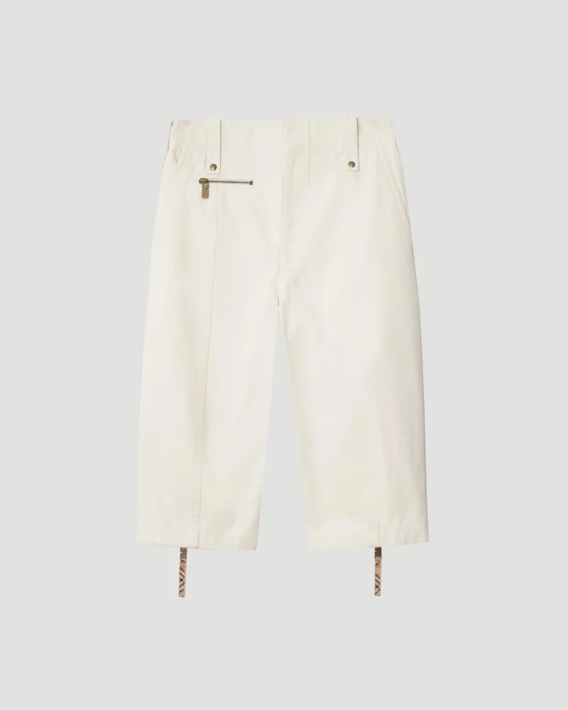 Cotton Capri Trousers in Quartz