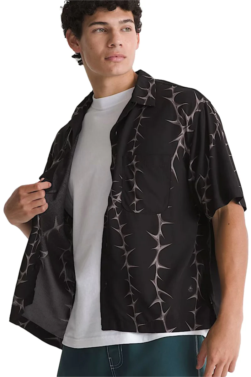 Риза Van Doren Printed Camp VN000T9UBLK black — снимка 2